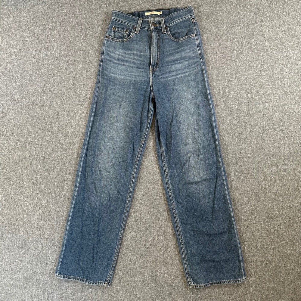 Levi's Jeans Womens 25 High Loose Blue Cotton Hemp Wide Leg Sustainable NEW
